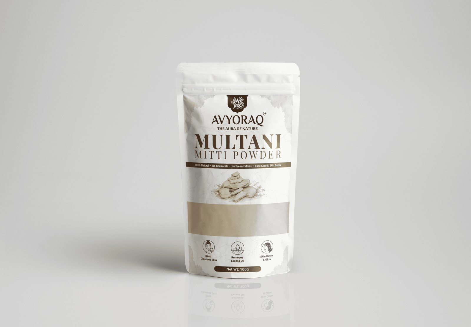 Avyoraq Multani Mitti Powder for Oil Control & Face Care – 100g